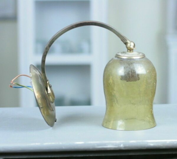50er Jahre Wandlampe Wandleuchte Craquele Glasschirm Rockabilly Mid Century