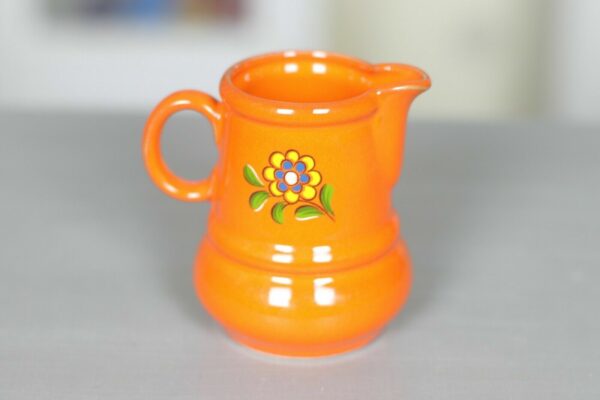 70er 60er Milchkännchen Porzellan Braun Orange Boho Keramik Mid Century