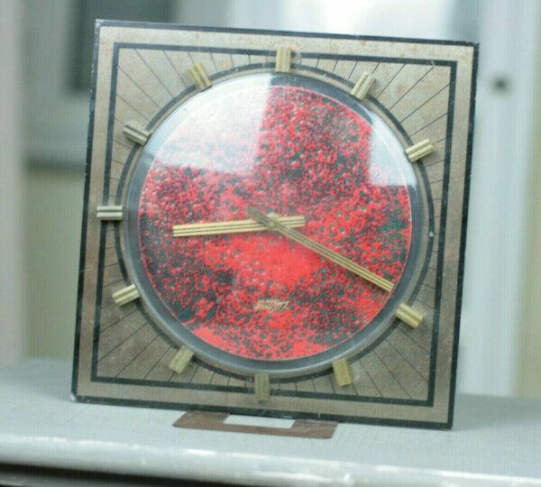 Atlanta Electric Wanduhr 50er Mid Century Messing Vintage Kienzle Uhrwerk