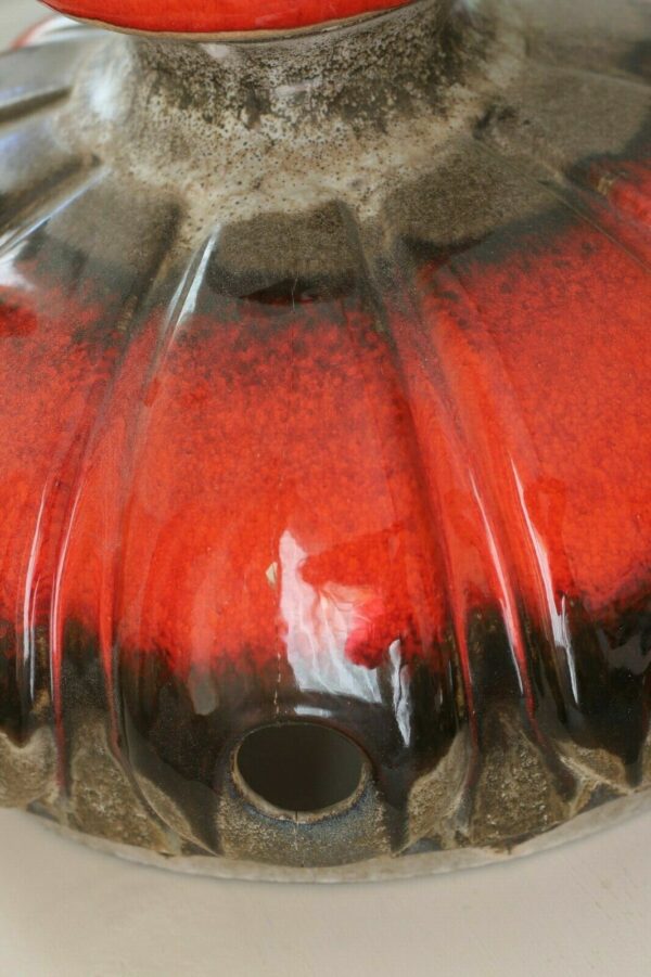 Fat Lava 60er 70er Deckenlampe Hängelampe Pendel Leuchte rot schwarz mid-Century