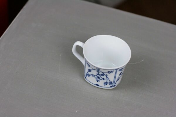 Inglasur Tasse & Untertasse Kaffeeservice Porzellan Strohblume indisch blau