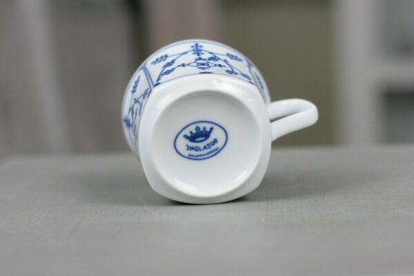 Inglasur Tasse & Untertasse Kaffeeservice Porzellan Strohblume indisch blau