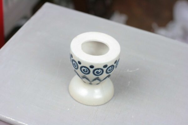 Kelch Krug Tasse Steingut Keramik Salzglasur Handarbeit blau grau