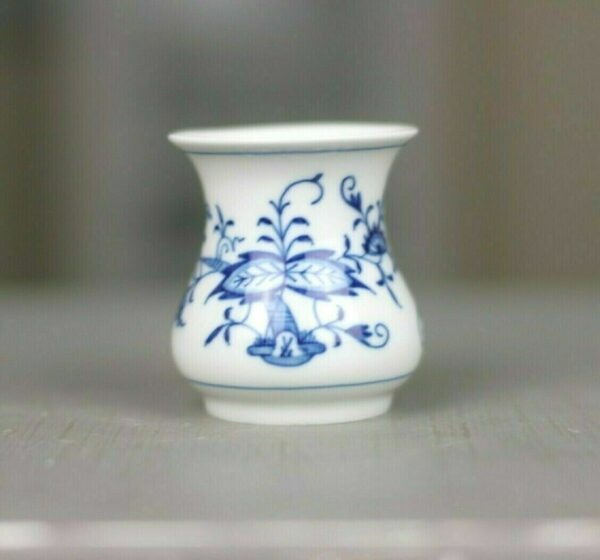 Meissen Porzellan Zwiebelmuster kleine Vase 1. Wahl Handmalerei