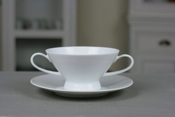 Suppentasse & Untertasse Rosenthal weiß Tafelservice Kaffeeservice Porzellan