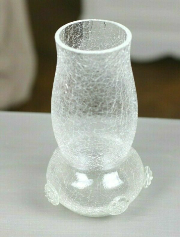 Vase Craquele Eisglas Bayrischer Wald  Beerennuppen Vintage 50er 60er