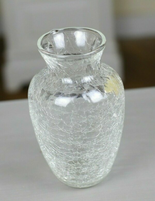 Vase Craquele Eisglas Bayrischer Wald  Vintage 50er 60er