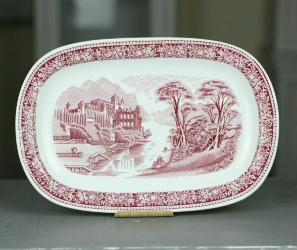 Anbietschale Servierteller rot Burgenland old England Camebridge Keramik 32cm