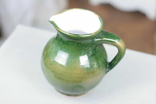 Anica Nikitsch Keramik Krug Schenkkrug Vase Handarbeit grün rot 70er