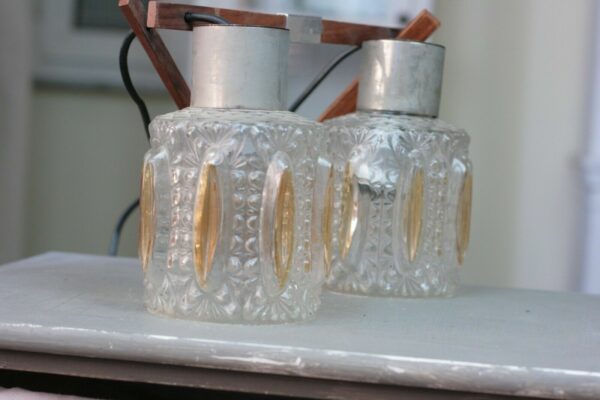 Decken Hänge Kaskadenlampe Lampe 60er 70er Spinne Space Sputnik Ufo rund Glas