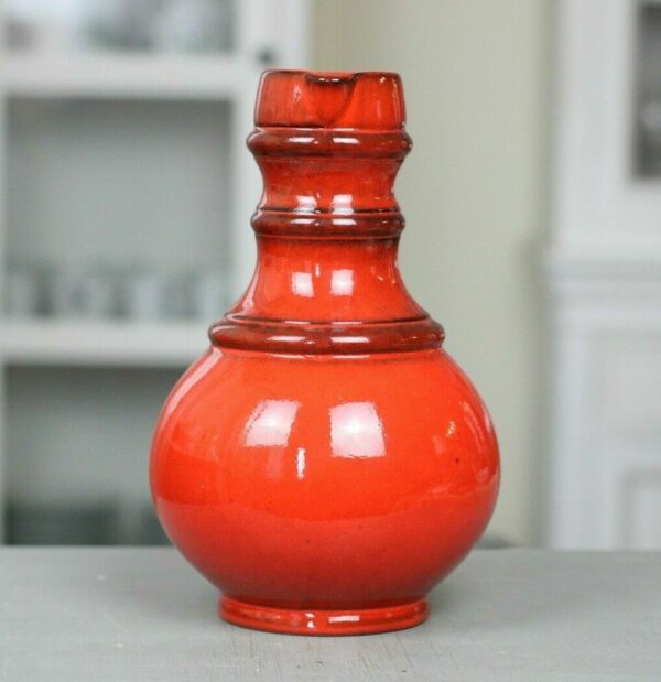 Jasba / Wetserwald Pottery Vase Krug 0781225 70er fat Lava rot vintage antik