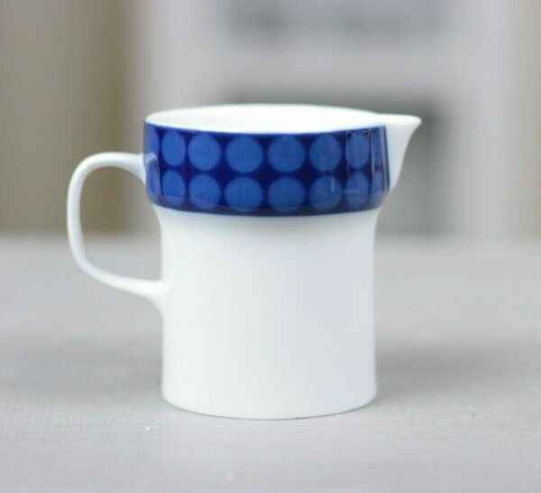 Melitta Milchkännchen blau weiß Punkte Dots Porzellan Kaffeeservice