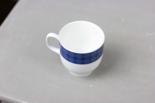 Melitta Tasse Kaffeetasse Porzellan Kaffeeservice blau weiß Punkte Dots