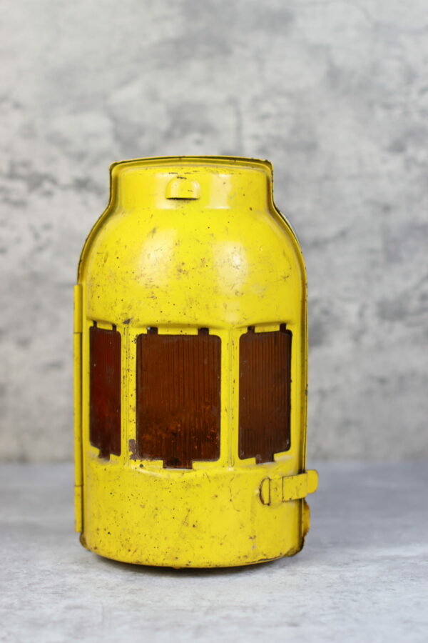 Feuerhand Baustellenlampe Sturmlaterne Signal- Warnlampe Teelicht gelb antik
