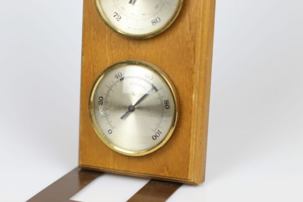Vintage Barometer Thermometer Hygrometer Wetterstation Holz