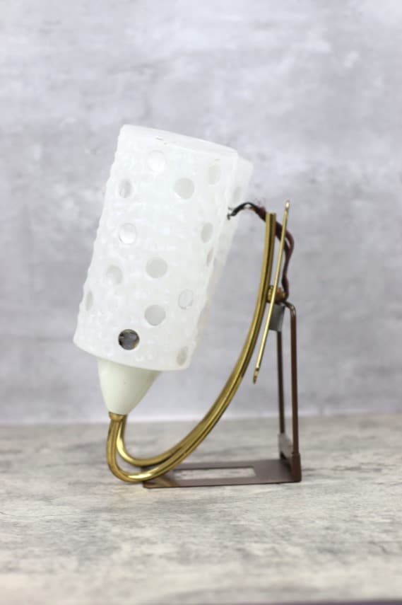 wandlampe metall 50er 60er vintage nierentisch aera art deco polka dots 13